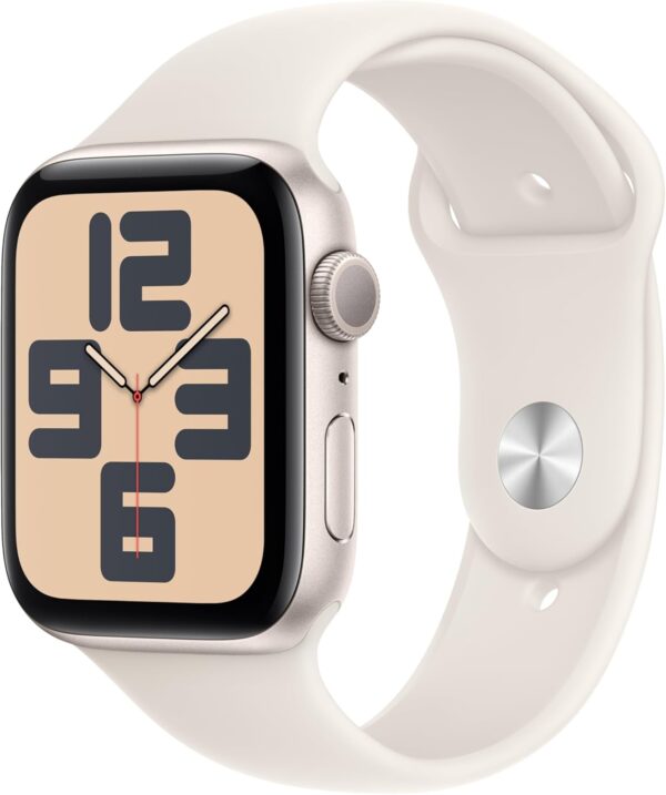 Apple Watch SE (2nd Gen) GPS 40mm Smartwatch with Starlight Aluminium Case with Starlight Sport Band - S/M. Fitness and Sleep Trackers, Crash Detection, Heart Rate Monitor, Retina Display
