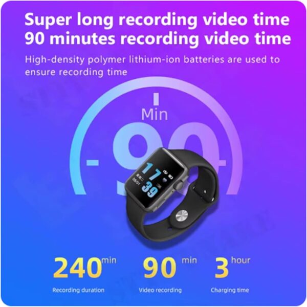 HOTAPEPU Hidden Spy Hidden Professional Digital Vocal Recorder, Mini Camera Watch, HD 1080p Revealer, Dictaphone, Small Microphone, Domestic Safety - Image 4